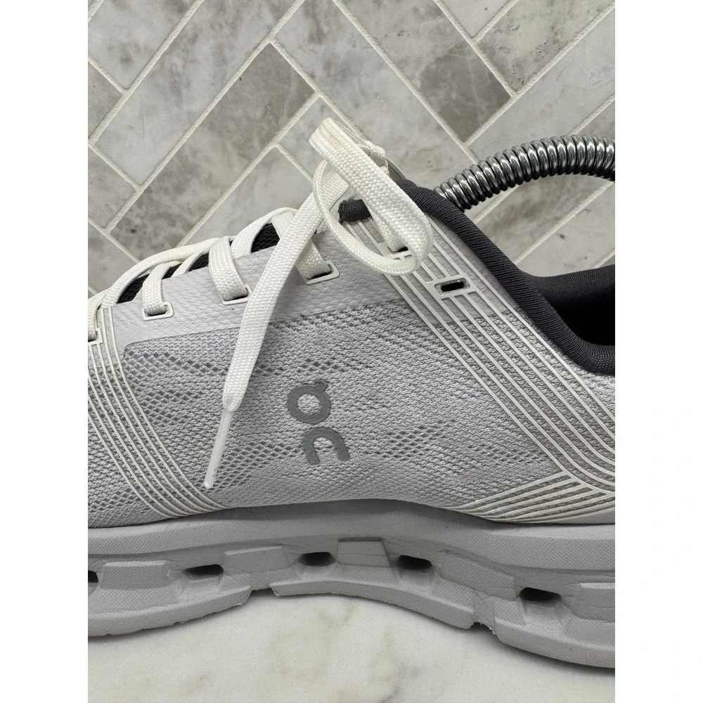 On Cloud Cloudgo Running Shoes Womens 10 Grey White Athletic Lace Up Sneakers